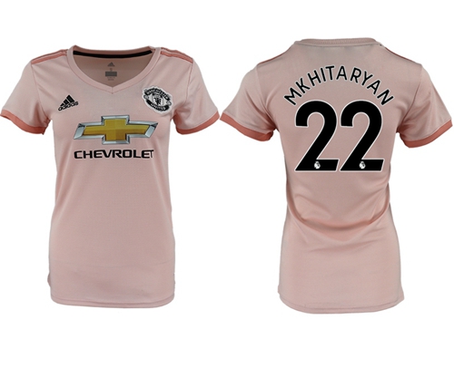 Women's Manchester United #22 Mkhitaryan Away Soccer Club Jersey
